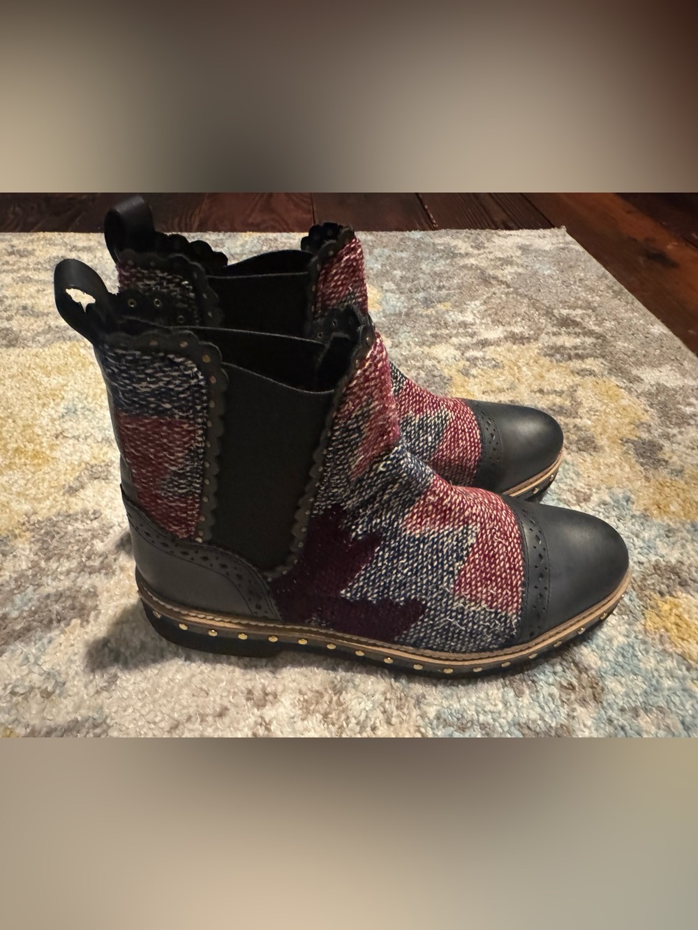 Free People Textile Atlas Chelsea Boot, Size 38.5 - Picture 2 of 5